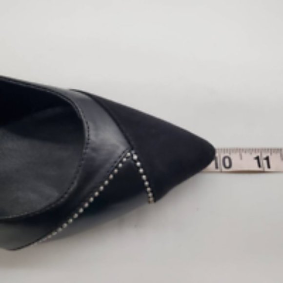 Midnight Velvet Womens Classic Pump Black Pointed Toe Slip‎ On Stilettos 7.5 M - Picture 5 of 10